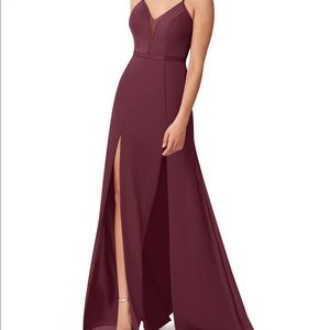 Azazie Presea Cabernet Bridesmaid Dress